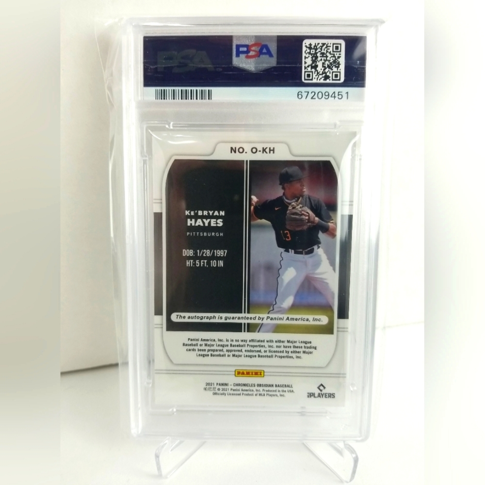 2021 Ke'bryan Hayes Rc Auto Panini Obsidian # O-Kh - Psa 10 Gem Mint View 2